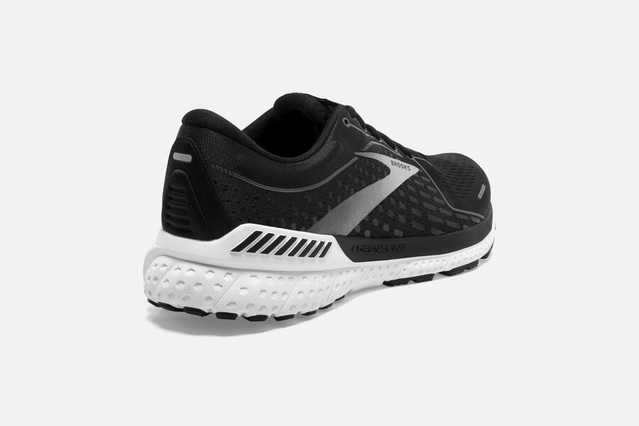 Brooks Adrenaline GTS 21 Road Running Shoes Mens Black/White 561724-FVN